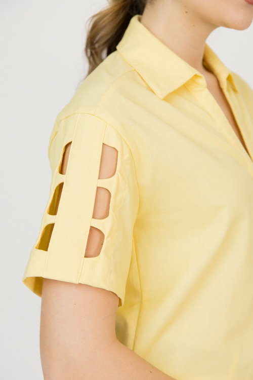 Cut It Out Top, Yellow