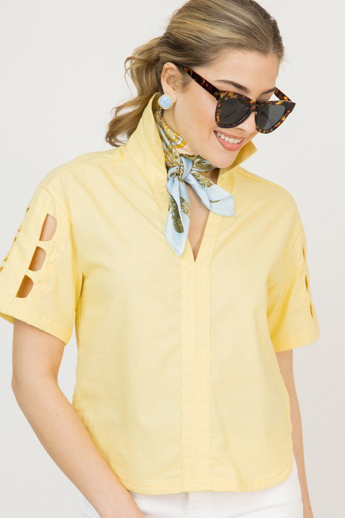 Cut It Out Top, Yellow
