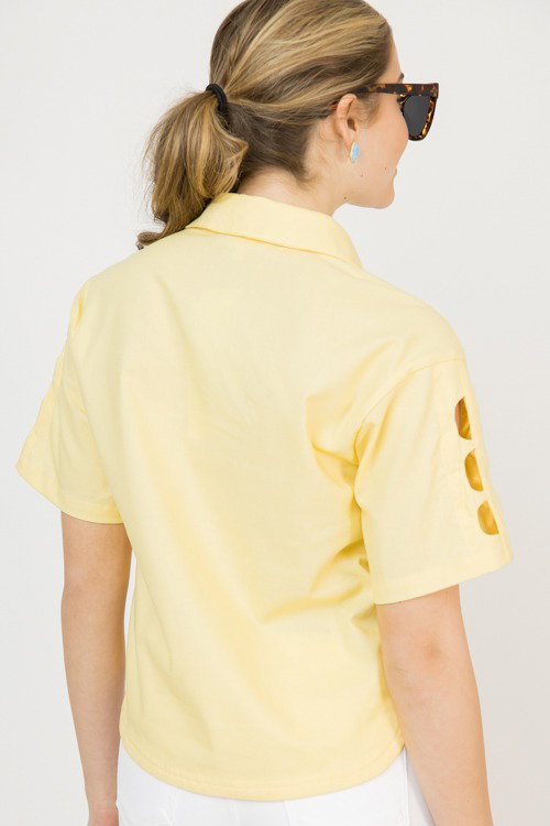 Cut It Out Top, Yellow