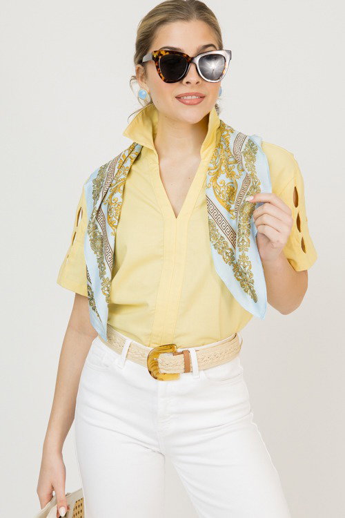 Cut It Out Top, Yellow