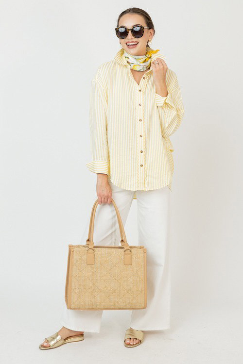Blair Stripe Button Down, Yellow