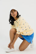 Polka Dot Tunic Sweatshirt, Yellow