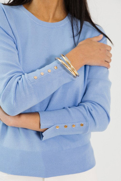 Simply Elevated Sweater, Lt Blue