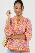 Color Burst Top, Pink Multi