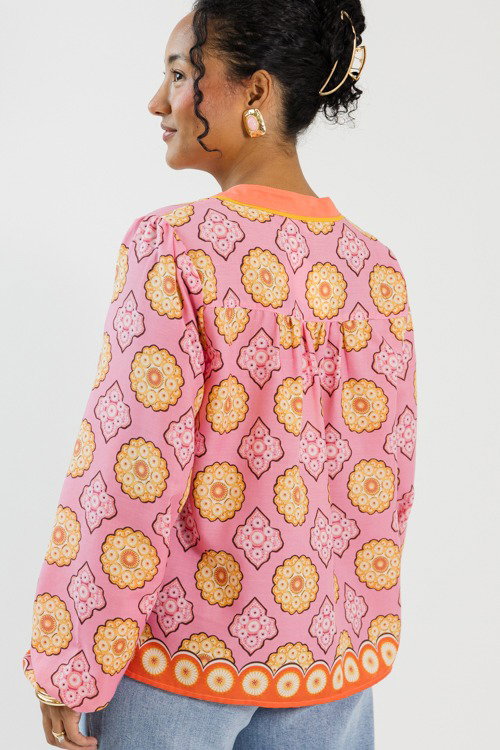 Color Burst Top, Pink Multi