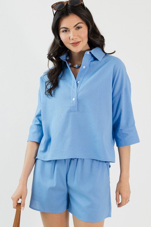 Sunny Days Shorts Set, Blue