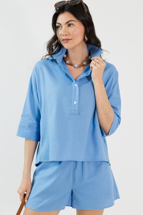 Sunny Days Shorts Set, Blue