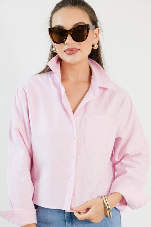 Modern Button Down, Pink
