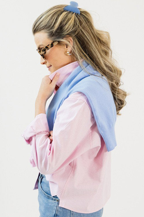 Simply Elevated Sweater, Lt Blue