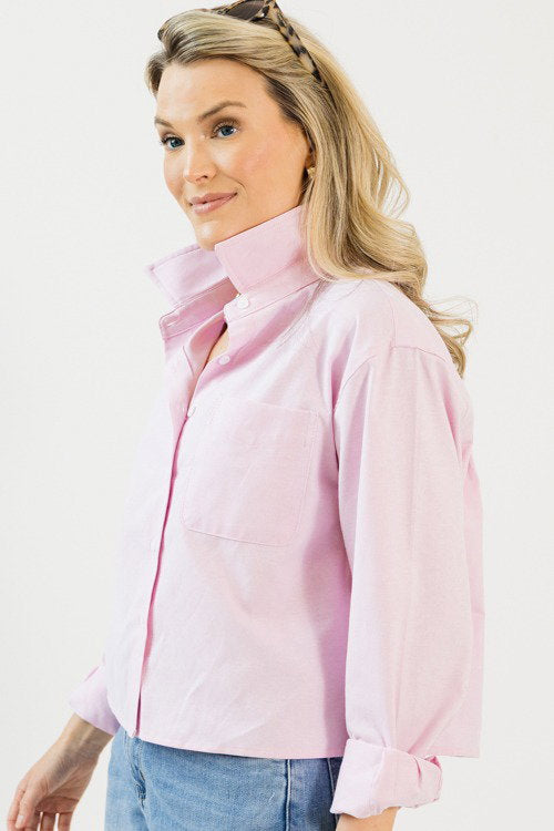 Modern Button Down, Pink
