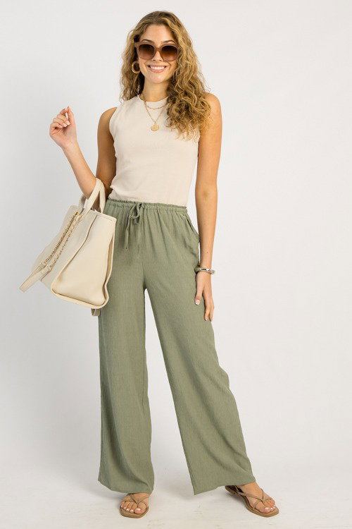 Rib Knit Tank, Soy Latte