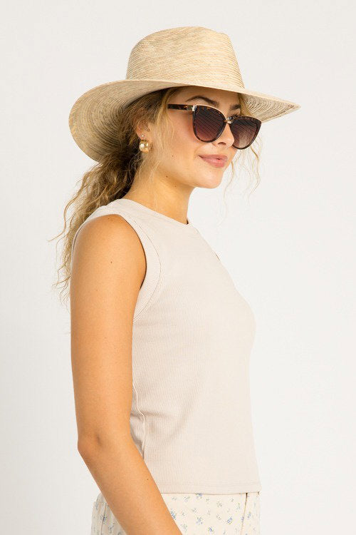 Rib Knit Tank, Soy Latte