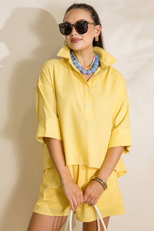 Sunny Days Shorts Set, Yellow