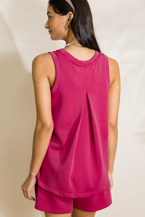 Scuba Shorts Set, Plum/Pink