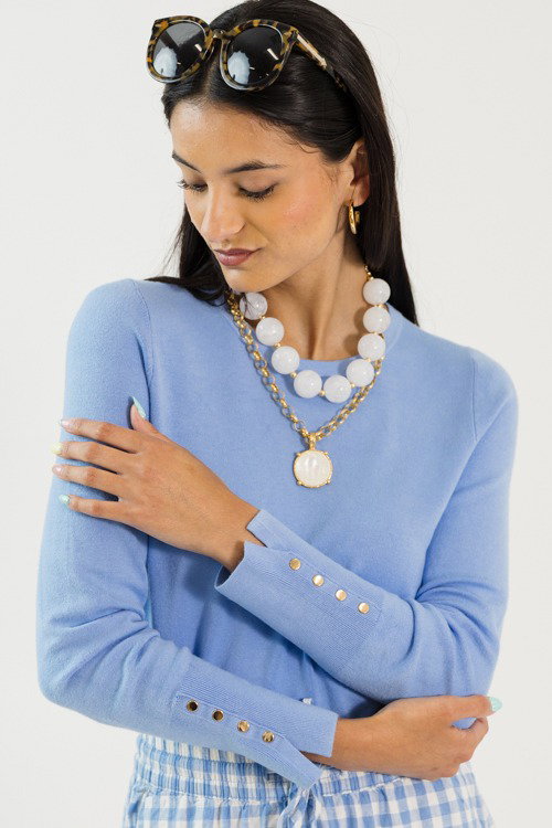 Simply Elevated Sweater, Lt Blue