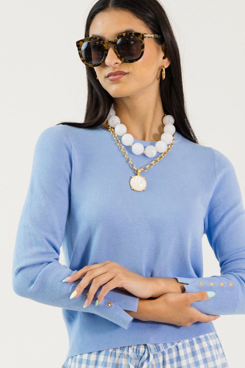 Simply Elevated Sweater, Lt Blue