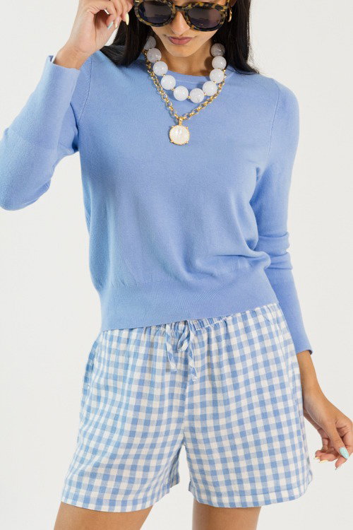 Simply Elevated Sweater, Lt Blue