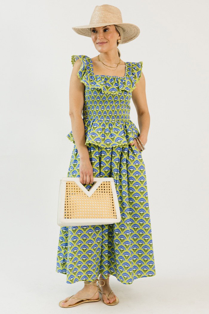 Blossom Skirt Set, Green