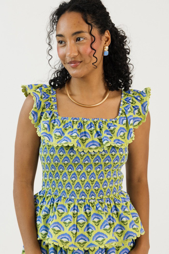 Blossom Skirt Set, Green