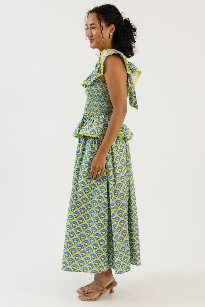 Blossom Skirt Set, Green