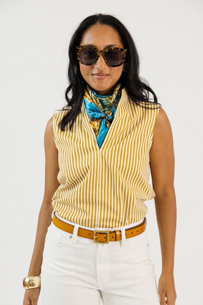 Striped Joanna Tank, Yellow