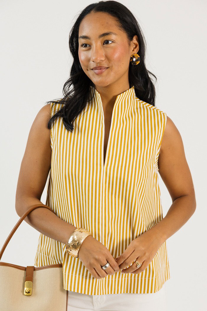 Striped Joanna Tank, Yellow