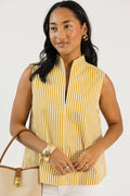 Striped Joanna Tank, Yellow