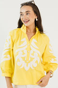 Applique Blouse, Yellow
