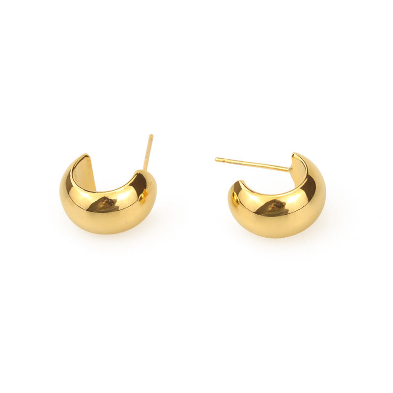 1 Pair Simple Style Geometric Brass Ear Studs