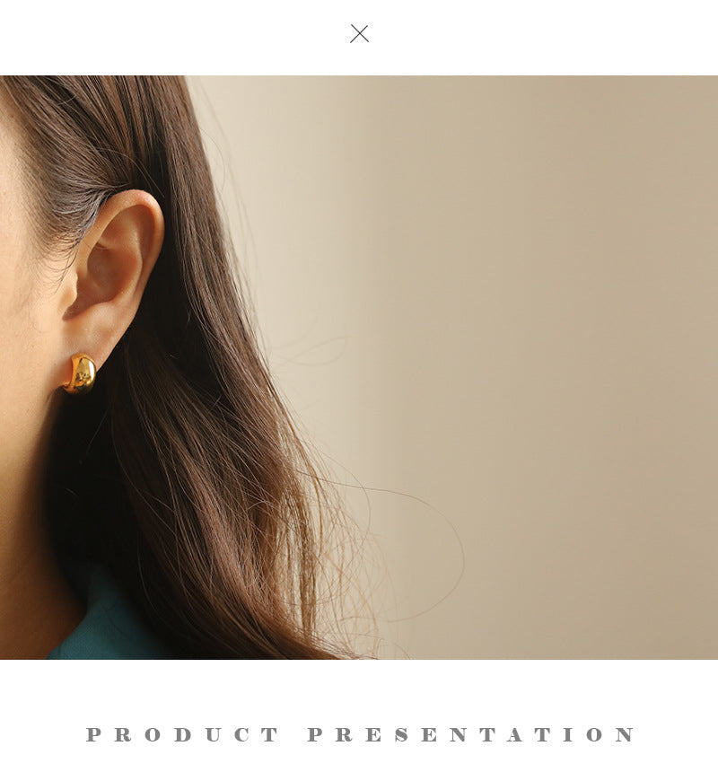 1 Pair Simple Style Geometric Brass Ear Studs