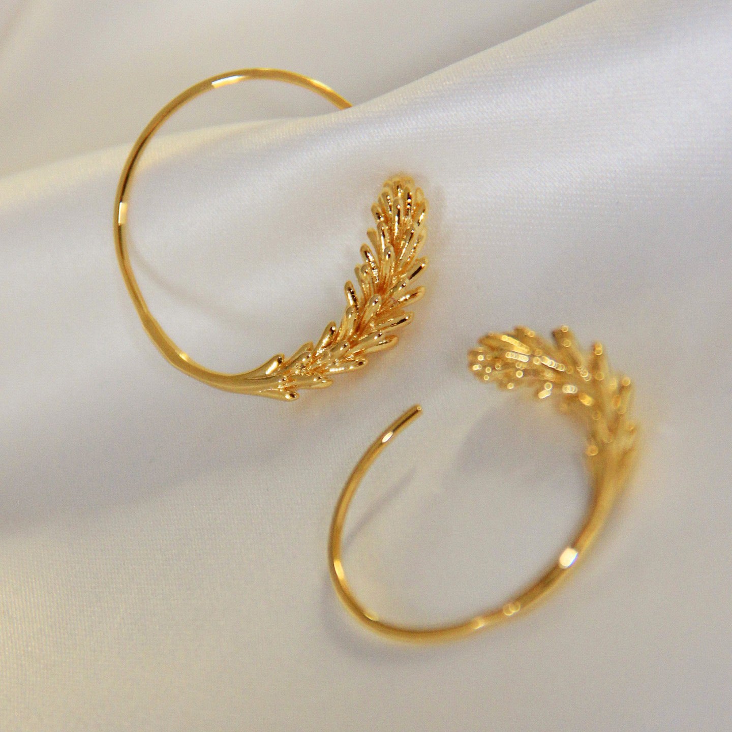 French Style Grain Copper Earrings Plating Copper Earrings