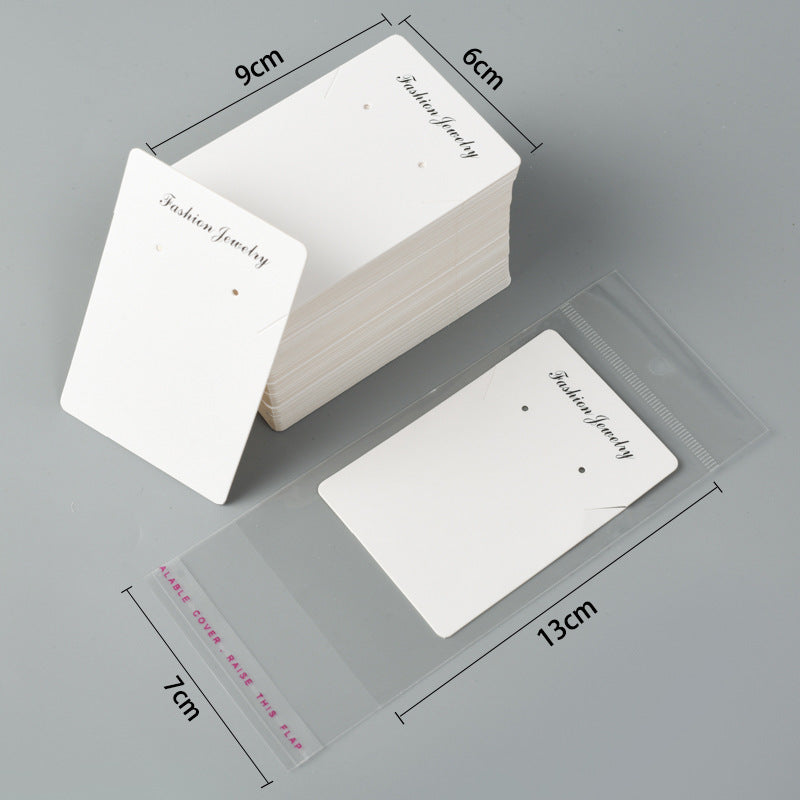 Letter Pattern Paper Card With Printing Design, Simple Style Jewelry Accessory, 1 Piece