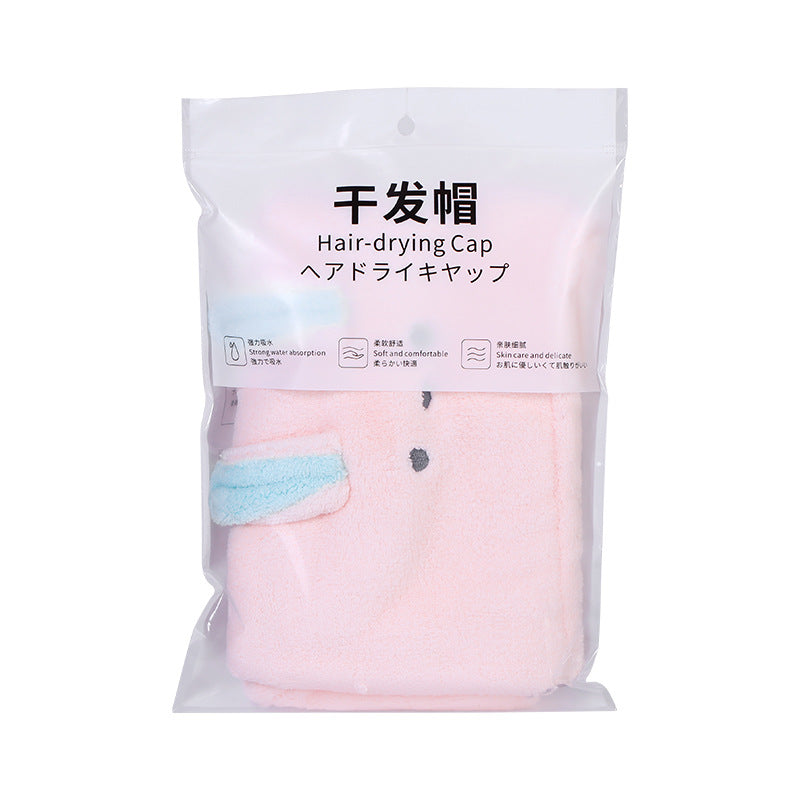 Cute Cartoon Synthetic Fibre Hair-drying Cap