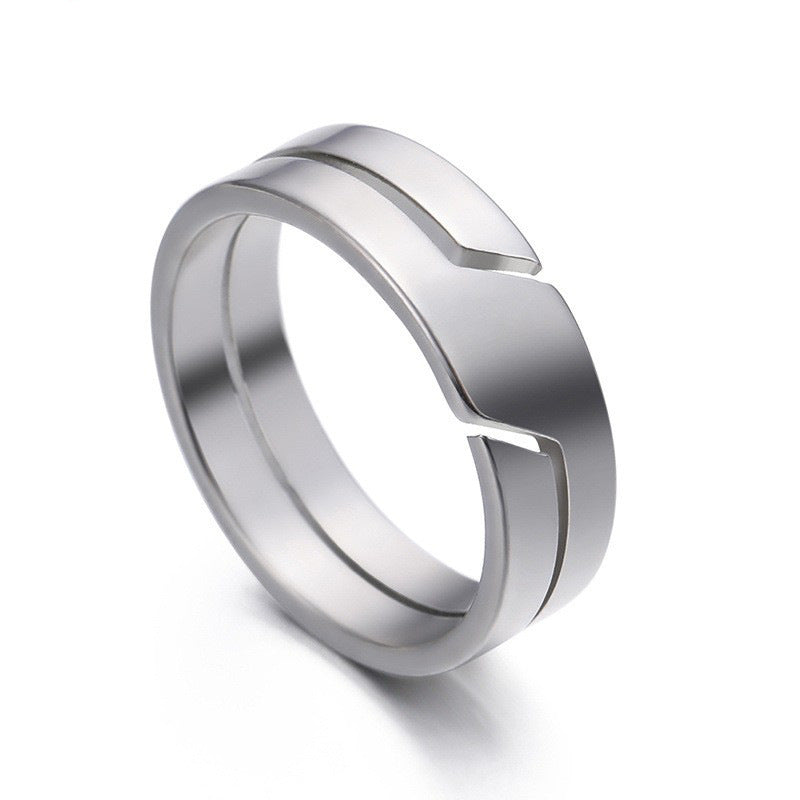 Fashion Solid Color Stainless Steel Plating Rings 1 Piece