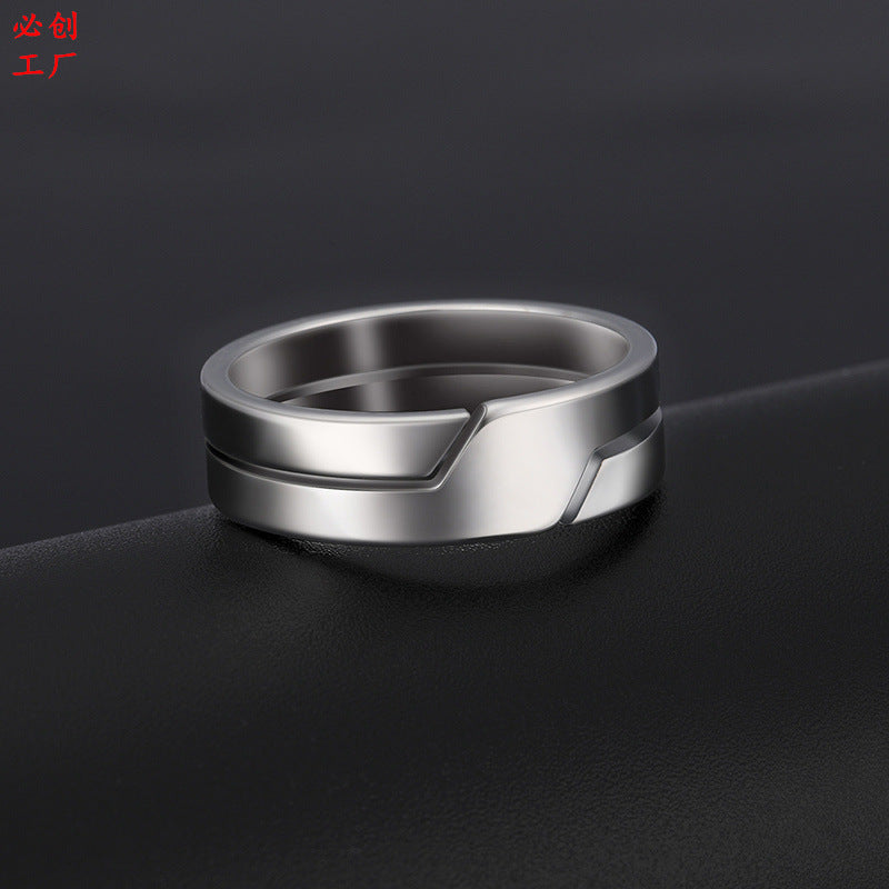 Fashion Solid Color Stainless Steel Plating Rings 1 Piece