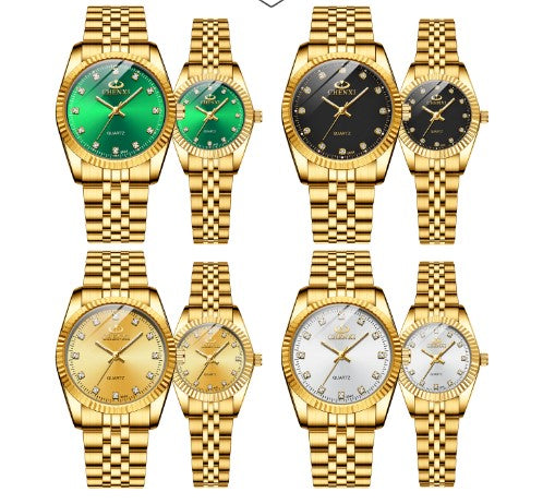Fashion Solid Color Butterfly Double Snap Quartz Watch Men's Watches