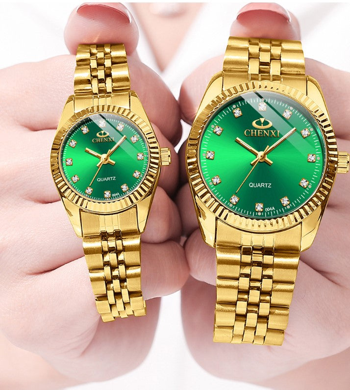 Fashion Solid Color Butterfly Double Snap Quartz Watch Men's Watches