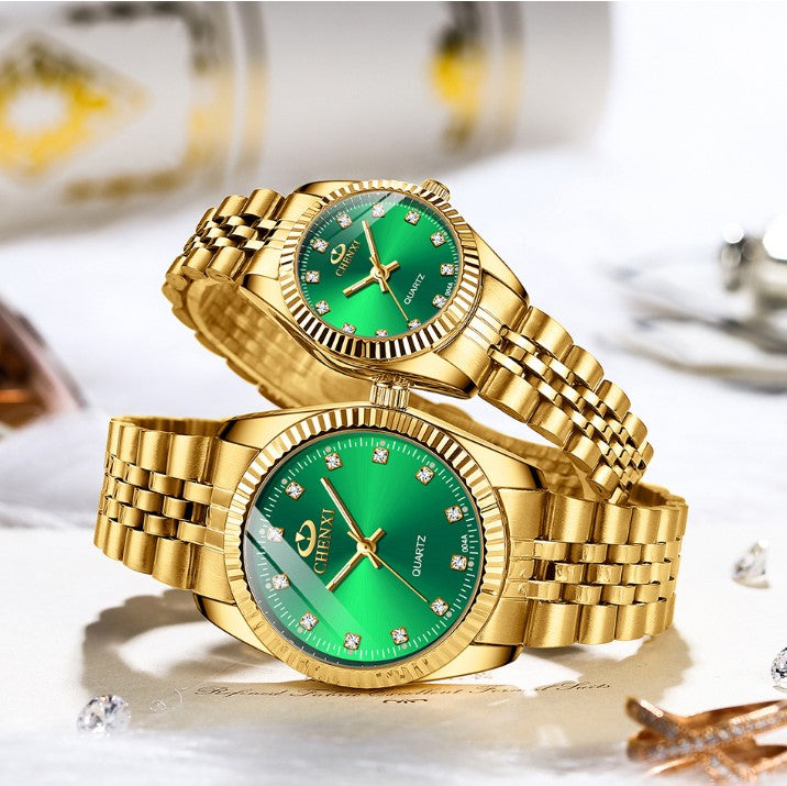 Fashion Solid Color Butterfly Double Snap Quartz Watch Men's Watches