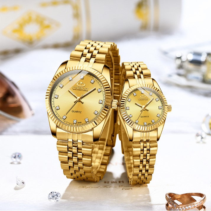 Fashion Solid Color Butterfly Double Snap Quartz Watch Men's Watches