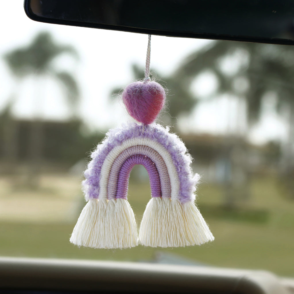 1 Piece Fashion Rainbow Wood Cotton Thread Knitting Pendant