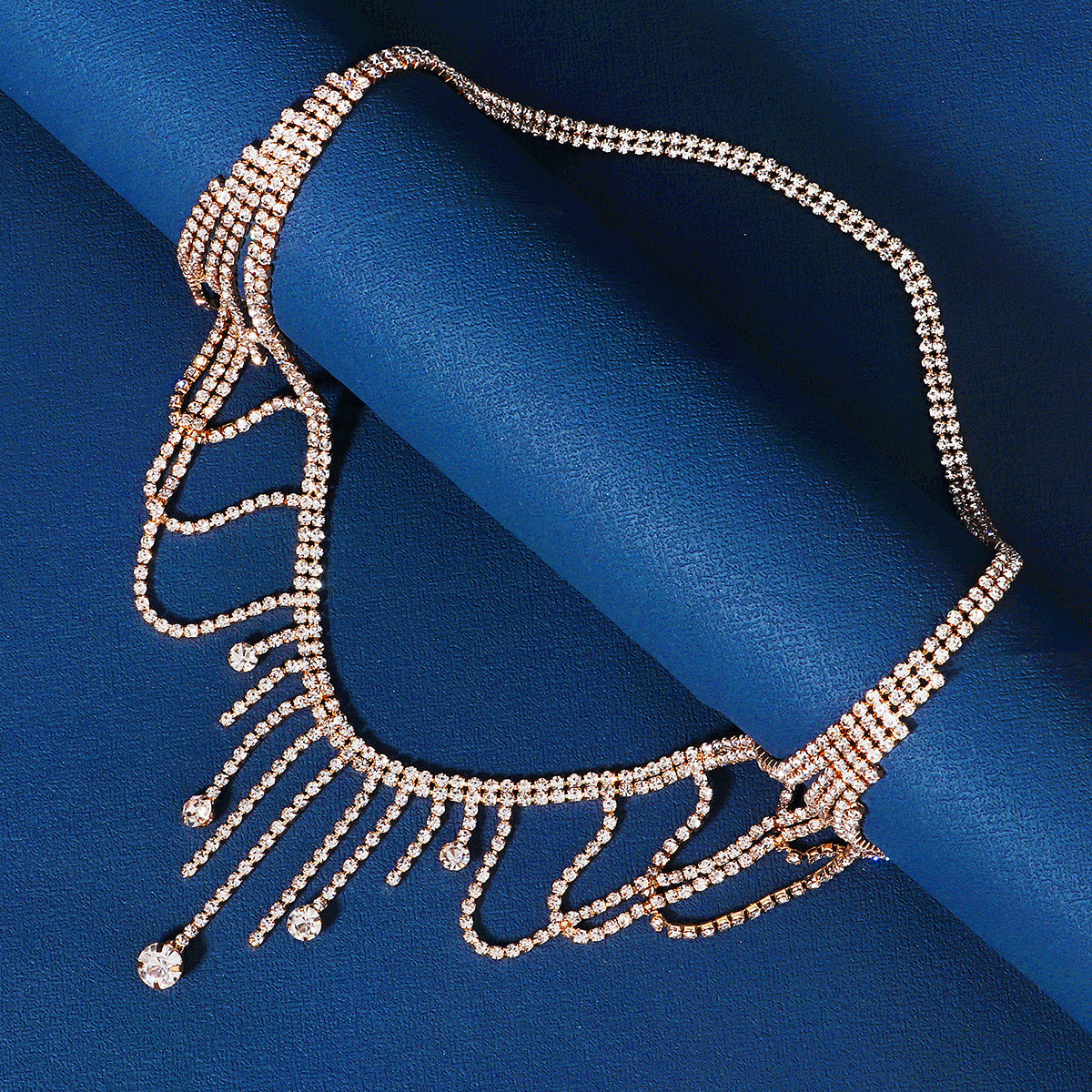 Ethnic Style Tassel Alloy Inlay Rhinestones Hair Band 1 Piece