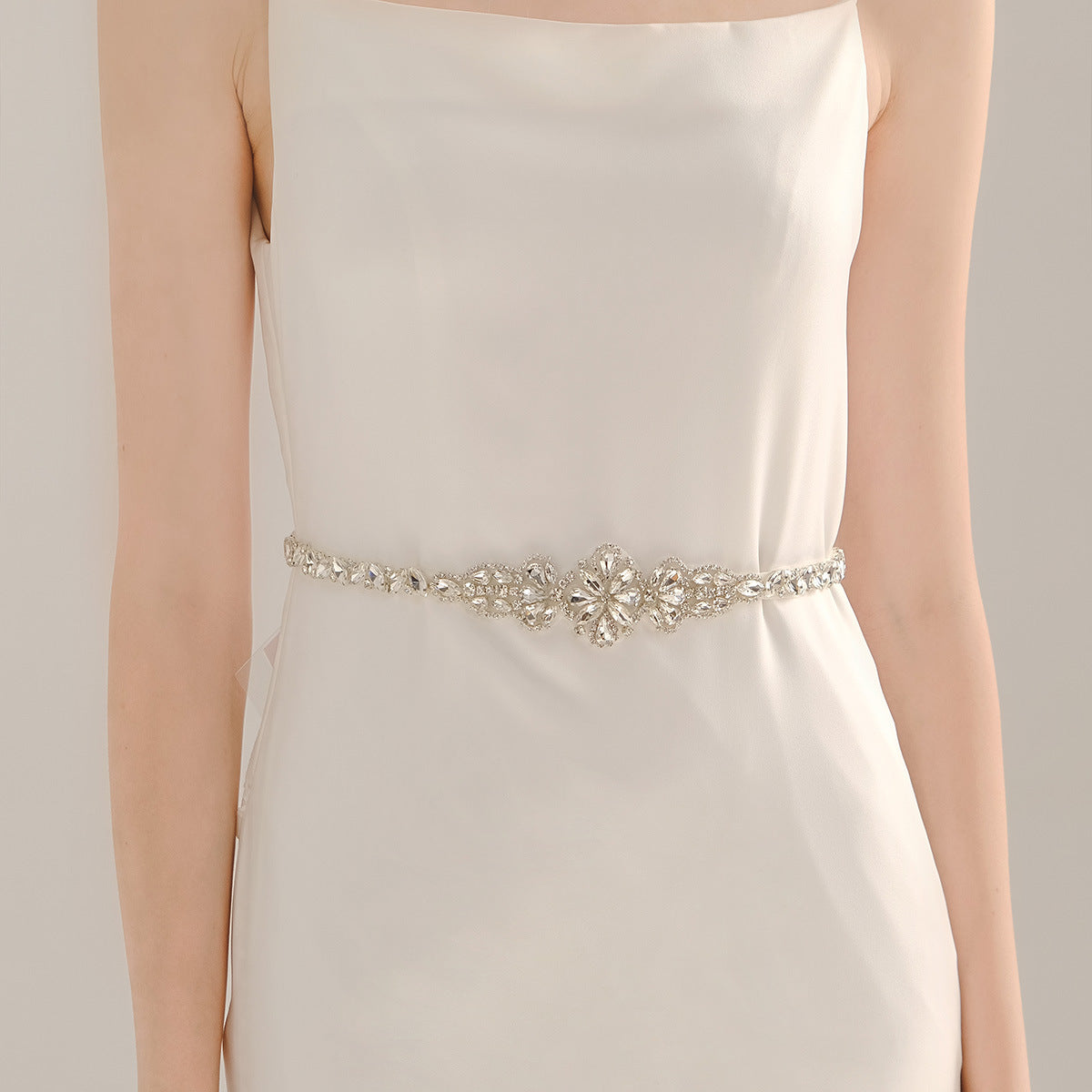 Fashion Geometric Woven Fabric Rhinestone Women's Chain Belts 1 Piece