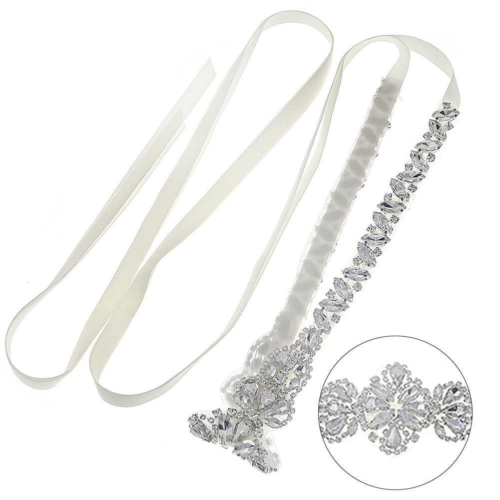 Fashion Geometric Woven Fabric Rhinestone Women's Chain Belts 1 Piece