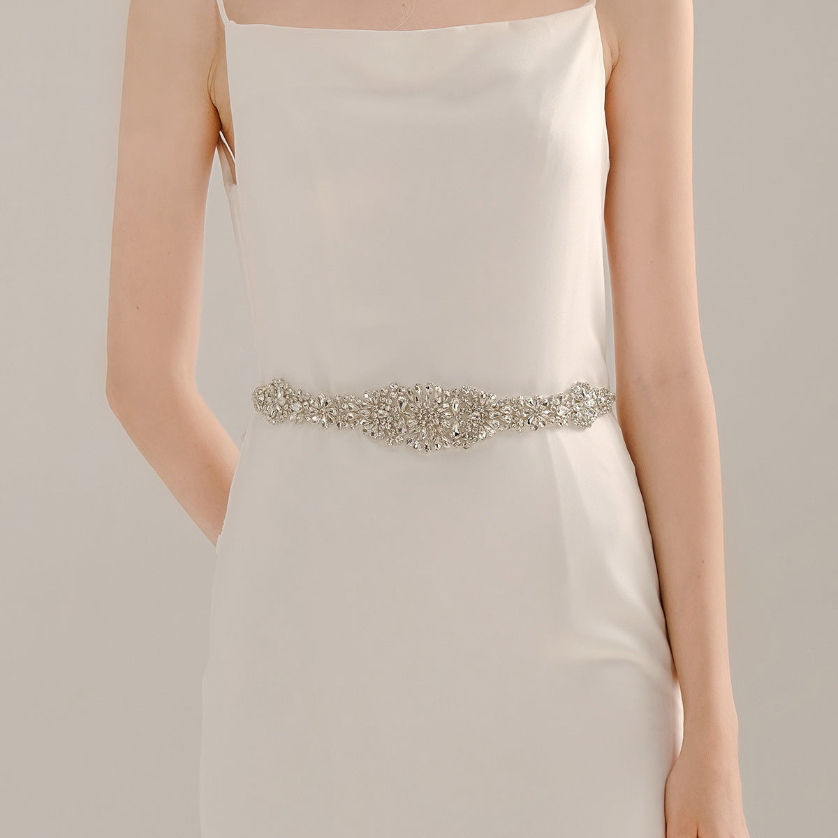 Fashion Geometric Woven Fabric Rhinestone Women's Chain Belts 1 Piece