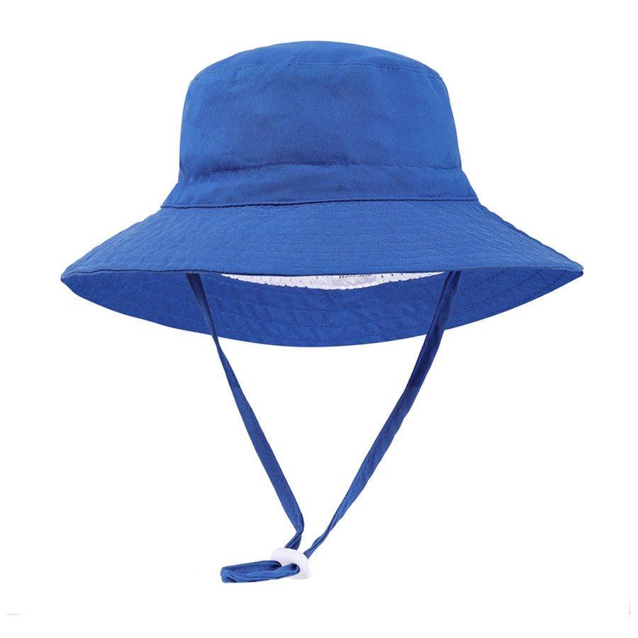 Fashion Solid Color Children Unisex Bucket Hat In 100% Fabric For Summer Wear