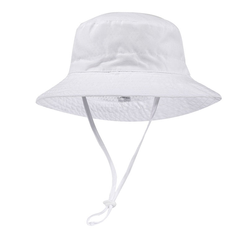 Fashion Solid Color Children Unisex Bucket Hat In 100% Fabric For Summer Wear
