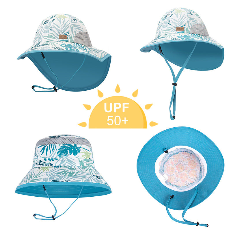 Children's Unisex Bucket Hat Featuring Cartoon Character Plant Design, Made With 100% Fabric, Perfect For Kids