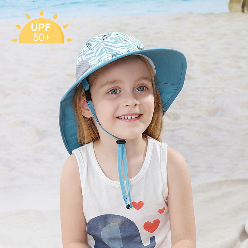 Children's Unisex Bucket Hat Featuring Cartoon Character Plant Design, Made With 100% Fabric, Perfect For Kids