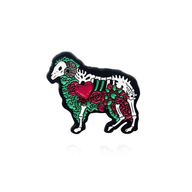 Animal Pin Made Of Alloy Featuring Stoving Varnish Craftsmanship, Perfect For Halloween