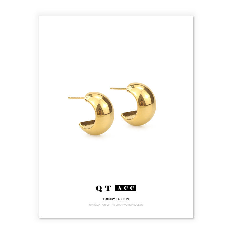 1 Pair Simple Style Geometric Brass Ear Studs